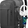 Travel Backpack, 50L Expandable Extra Large Laptop