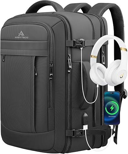 Travel Backpack, 50L Expandable Extra Large Laptop